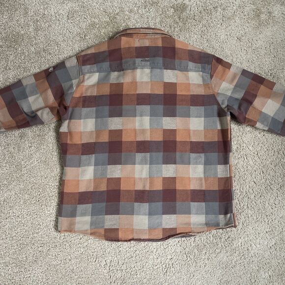 KUHL Men's Pixelatr Flannel Long Sleeve Size XL Brown Lava Plaid Button Shirts - Picture 5 of 10